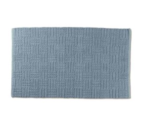 Koupelnová předložka Leana 100x60 cm bavlna modrá