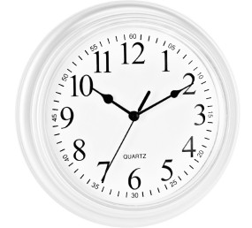 Nástěnné hodiny ručičkové 22,5 cm bílý rám