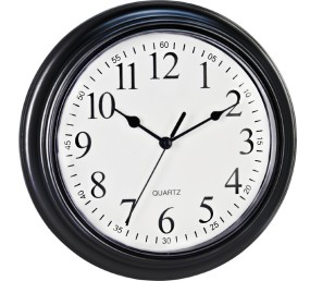 Nástěnné hodiny ručičkové 22,5 cm černý rám