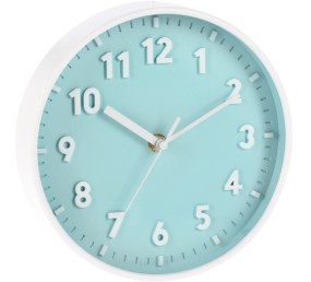Nástěnné hodiny ručičkové 20 cm modrá