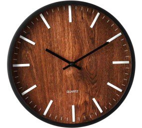 Nástěnné hodiny 30 cm tmavé dřevo
