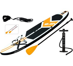 Paddleboard pádlovací prkno 320 cm s kompletním příslušenstvím, oranžová