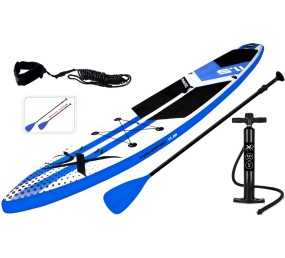 Paddleboard pádlovací prkno 350 cm s kompletním příslušenstvím, modrá