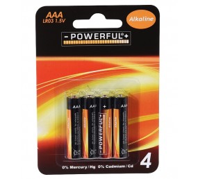 Baterie AAA mikrotužkové alkalické 4 ks