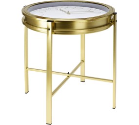 Konferenční stolek s hodinami kulatý 42 x 40 cm