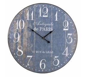 Hodiny nástěnné Retro Vintage 60 cm PARIS modré