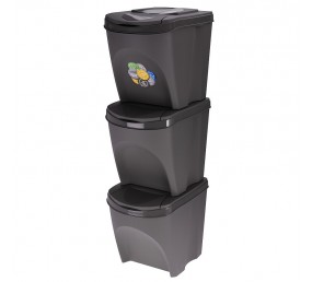 Odpadkový koš na tříděnný odpad SORTIBOX 3 x 25 l